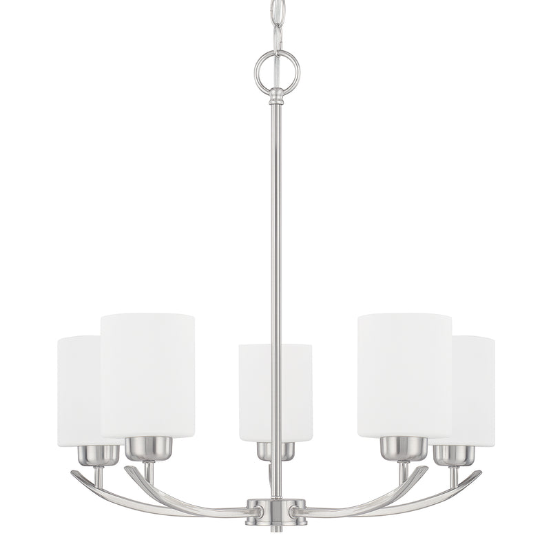 Capital Lighting 415251BN-338 Five Light Chandelier, Brushed Nickel