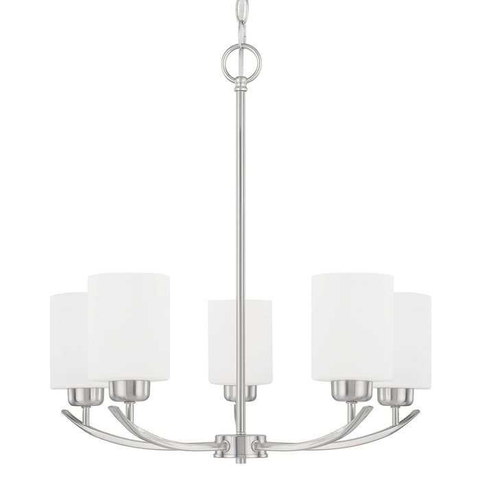 Capital Lighting 415251BN-338 Five Light Chandelier, Brushed Nickel