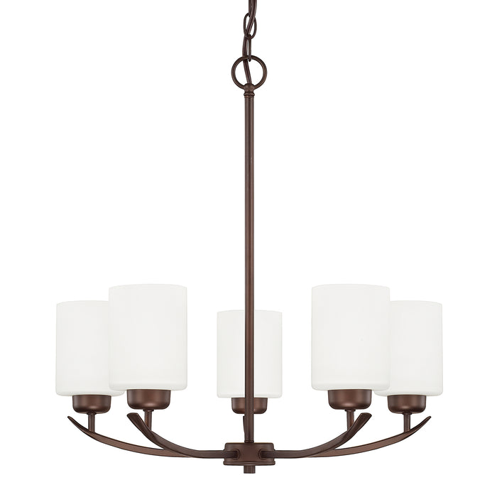 Capital Lighting 415251BZ-338 Five Light Chandelier, Bronze
