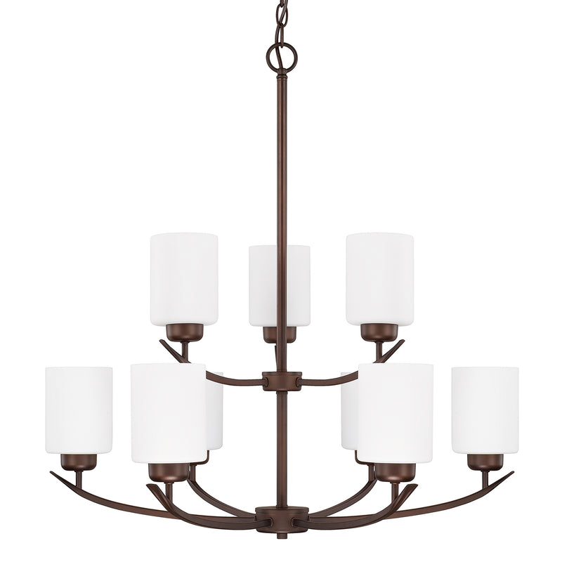 Capital Lighting 415291BZ-338 Nine Light Chandelier, Bronze