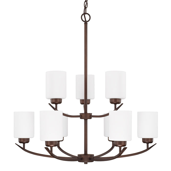 Capital Lighting 415291BZ-338 Nine Light Chandelier, Bronze