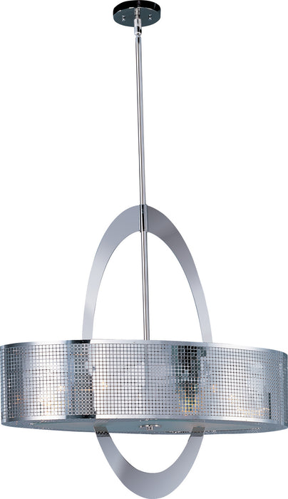 Maxim 22305PN Six Light Pendant, Polished Nickel