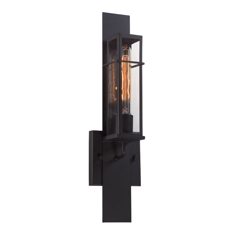 Eurofase 28053-019 One Light Outdoor Wall Sconce, Black