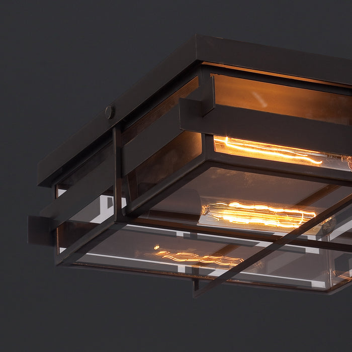 Eurofase 28055-013 Two Light Outdoor Flushmout, Black
