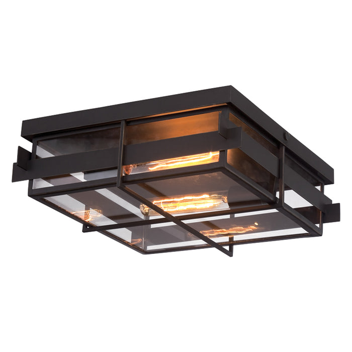 Eurofase 28055-013 Two Light Outdoor Flushmout, Black