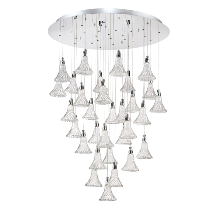 Eurofase 28226-017 31 Light CHANDELIER, Chrome