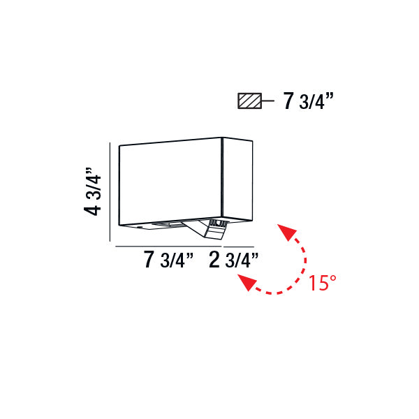 Eurofase 28280-019 LED Outdoor Wall Mount, Marine Grey