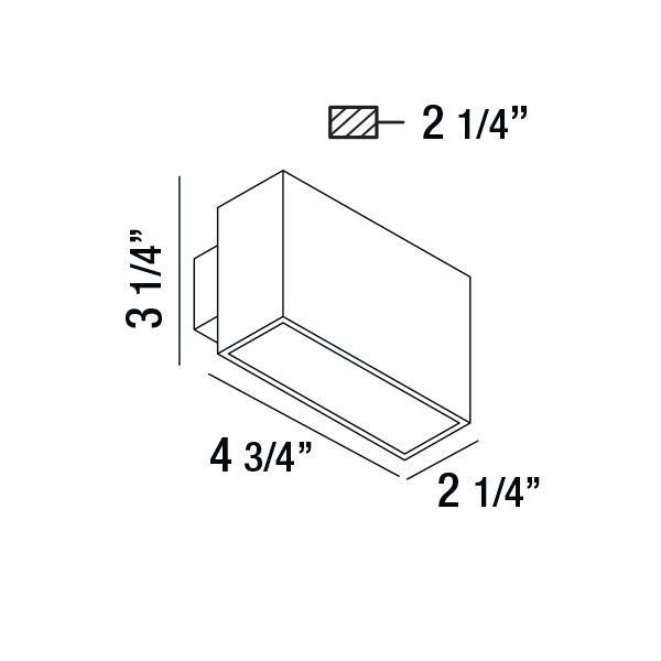 Eurofase 28282-013 LED Wall Mount, Marine Grey