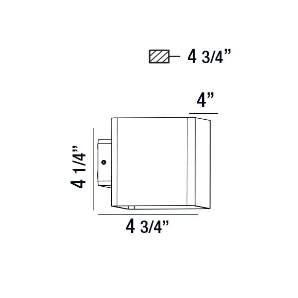 Eurofase 28285-021 LED Outdoor Wall Mount, Graphite Grey