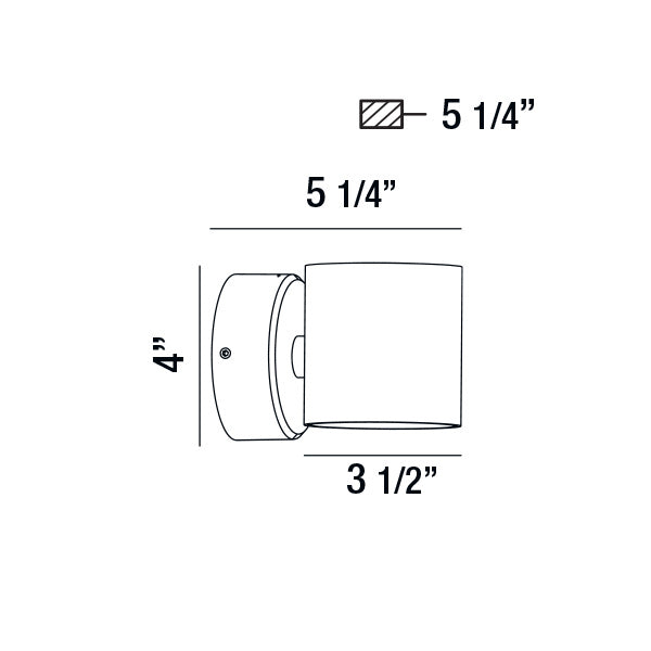 Eurofase 28292-029 LED Outdoor Wall Mount, Graphite Grey