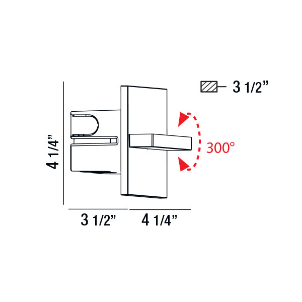 Eurofase 28294-023 LED Outdoor Inwall, Graphite Grey