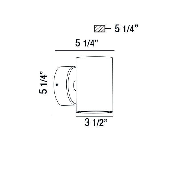 Eurofase 28295-020 LED Outdoor Wall Mount, Graphite Grey