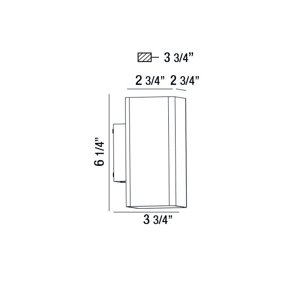 Eurofase 28302-018 LED Outdoor Wall Mount, Silver