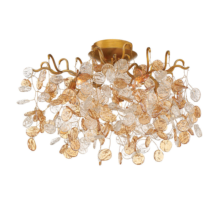 Eurofase 29056-019 Five Light Flushmount, Gold