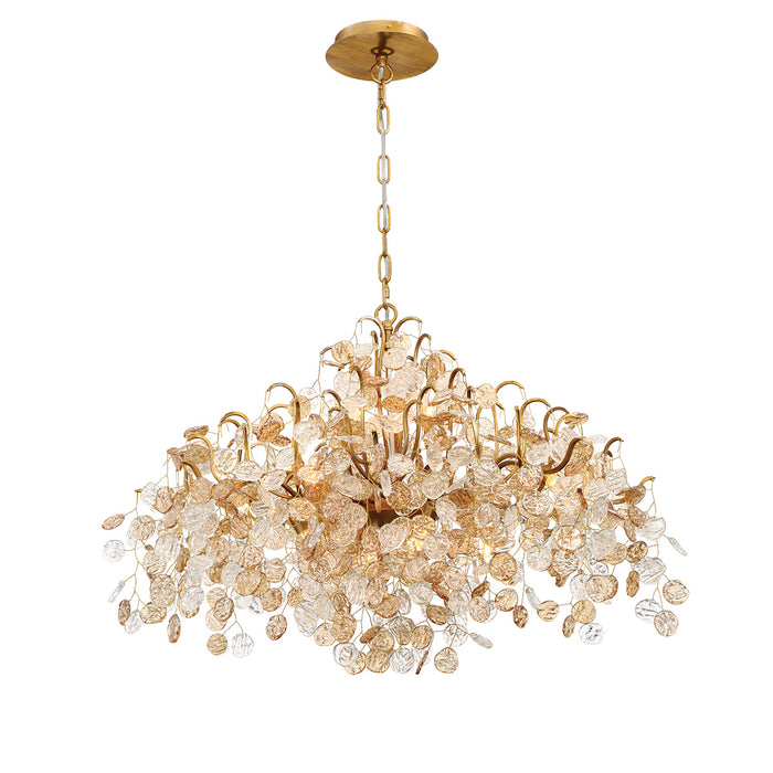 Eurofase 29059-010 Eight Light Chandelier, Gold