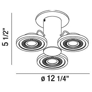 Eurofase 29486-014 LED Surface Mount, White/Black