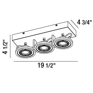 Eurofase 29488-018 LED Surface Mount, White/Black