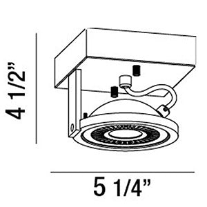 Eurofase 29489-015 LED Surface Mount, White/Black