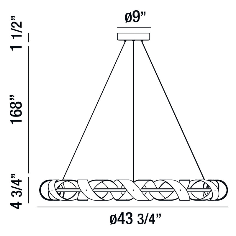 Eurofase 30079-014 LED Chandelier, Bronze-Gold