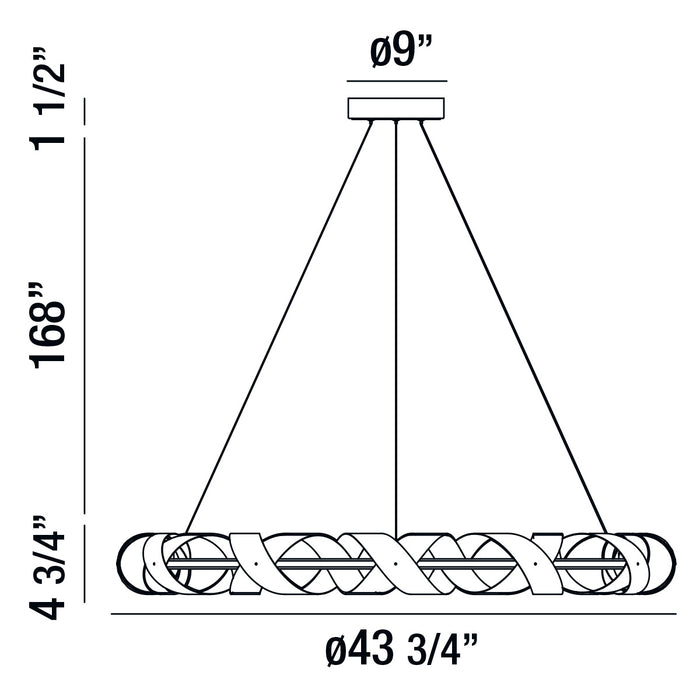 Eurofase 30079-014 LED Chandelier, Bronze-Gold