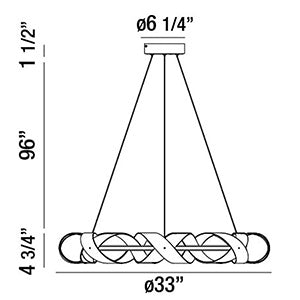 Eurofase 30080-010 LED Chandelier, Bronze-Gold