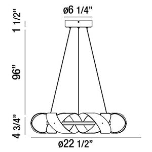 Eurofase 30081-017 LED Chandelier, Bronze