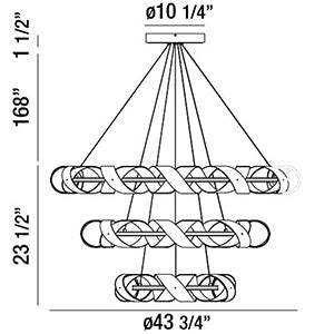 Eurofase 30082-014 LED Chandelier, Bronze-Gold