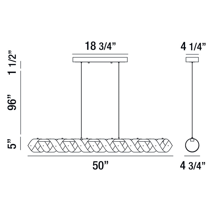 Eurofase 30083-011 LED Chandelier, Bronze