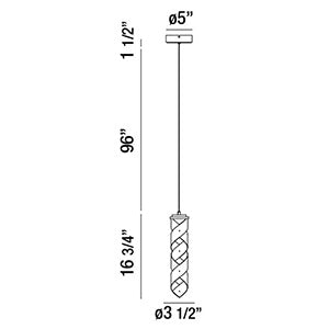 Eurofase 30084-018 LED Pendant, Bronze-Gold