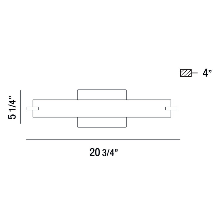 Eurofase 30179-028 LED Wall Sconce, Satin Nickel