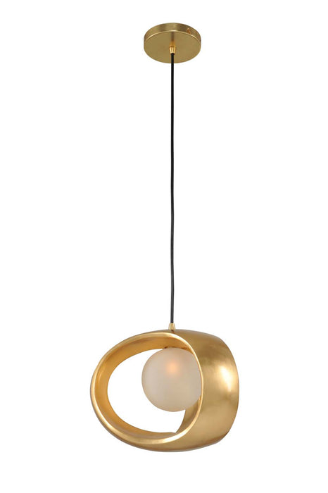 Kalco 302350GL LED Mini Pendant, Gold Leaf