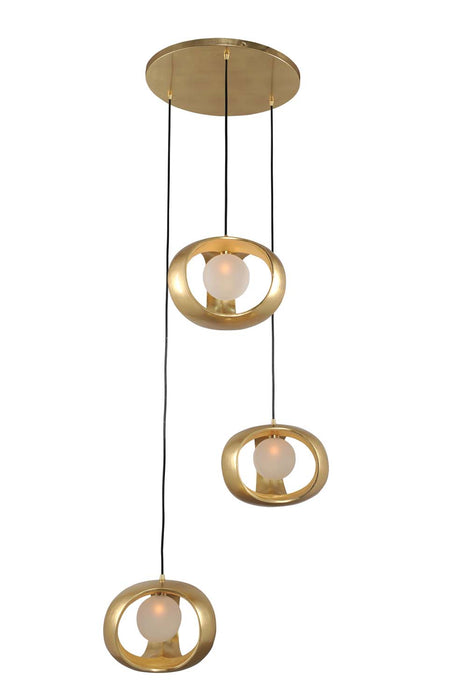 Kalco 302351GL LED Pendant, Gold Leaf