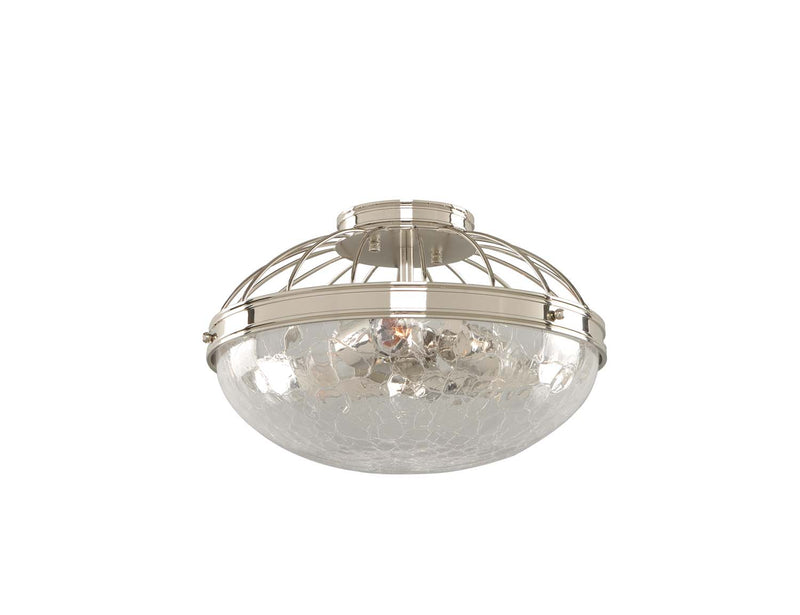 Kalco 311341PN Three Light Flush Mount, Polished Nickel