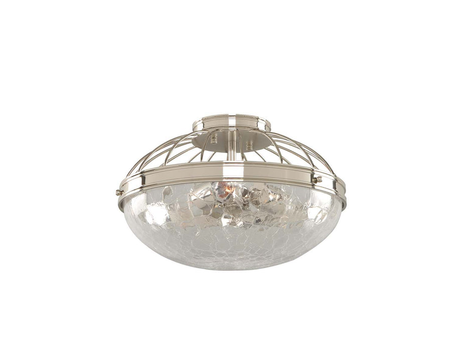 Kalco 311341PN Three Light Flush Mount, Polished Nickel