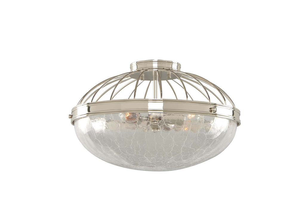 Kalco 311342PN Three Light Flush Mount, Polished Nickel