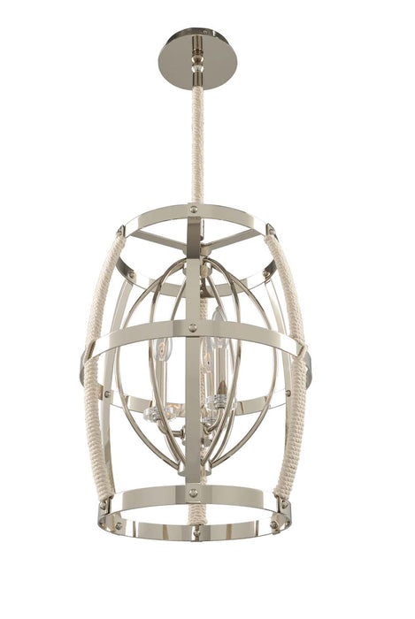 Kalco 312551PN Three Light Pendant, Polished Nickel