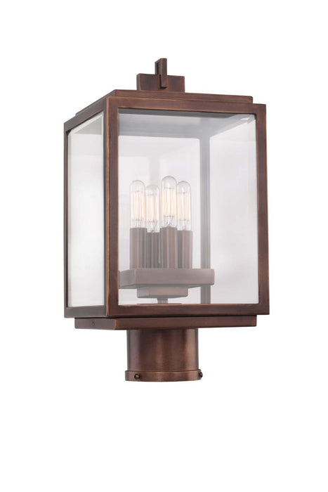 Kalco 403800CP Four Light Post - Pier Mount, Copper Patina