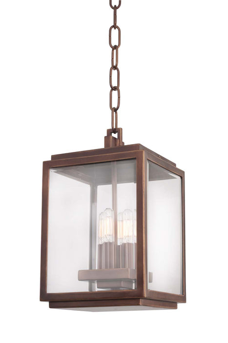 Kalco 403850CP Four Light Pendant, Copper Patina
