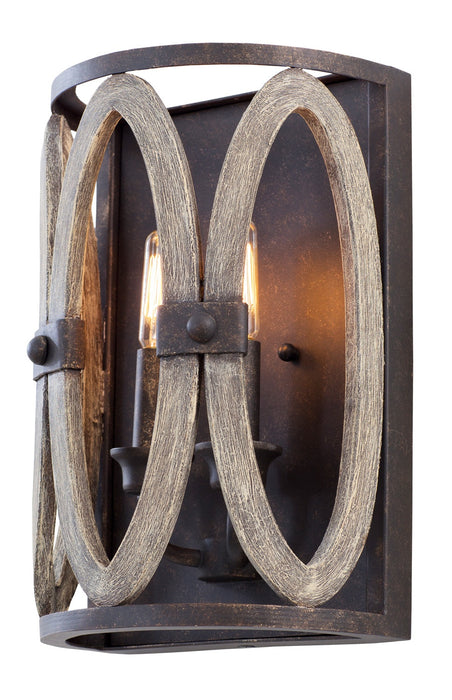 Kalco 500221FG Two Light Wall Sconce, Florence Gold