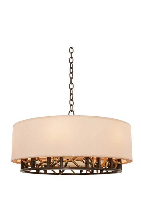 Kalco 504152BZG Six Light Pendant, Bronze Gold