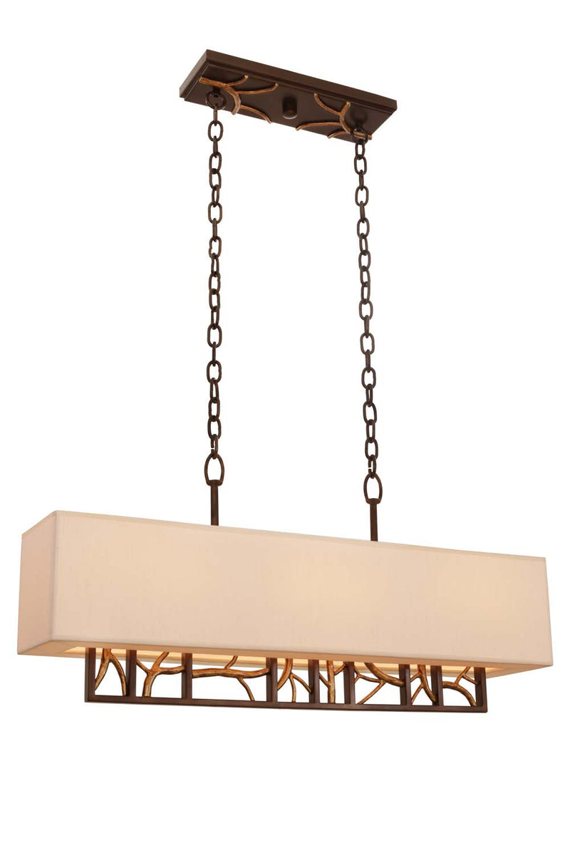 Kalco 504160BZG Six Light Island Pendant, Bronze Gold