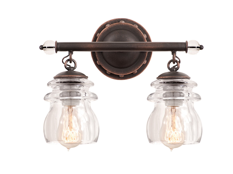 Kalco 6312AC Two Light Bath, Antique Copper