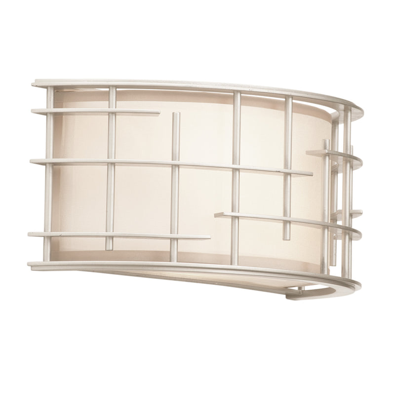 Kalco 6480TS Two Light Wall Sconce, Tarnished Silver