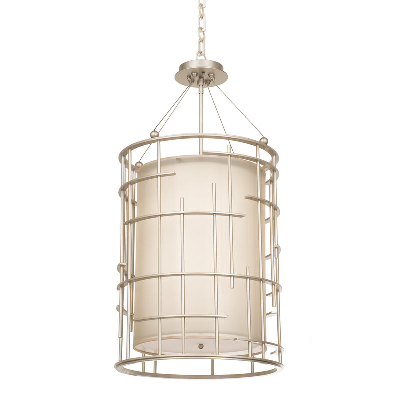 Kalco 6484TS Eight Light Chandelier, Tarnished Silver