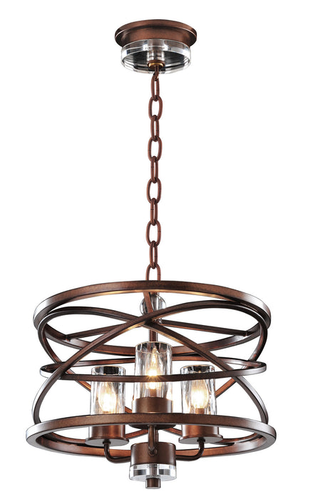 Kalco 6606EZ Three Light Pendant, Etruscan Bronze
