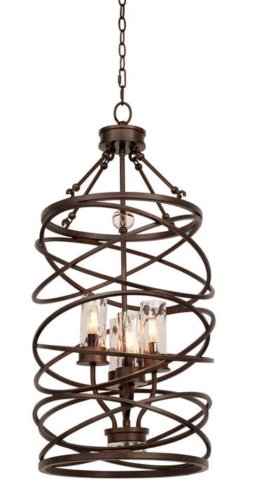 Kalco 6607EZ Four Light Foyer Pendant, Etruscan Bronze
