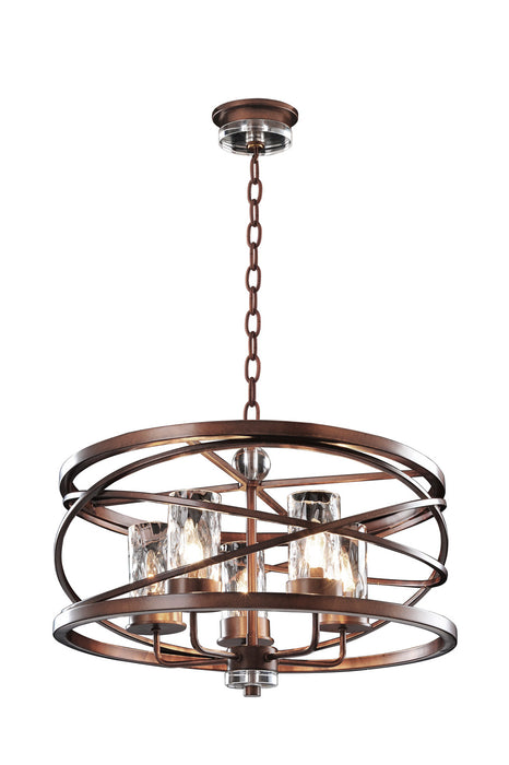 Kalco 6609EZ Five Light Pendant, Etruscan Bronze