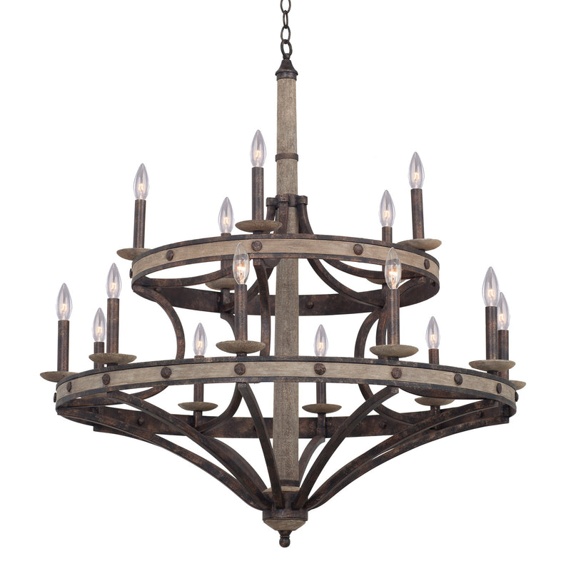 Kalco 7040FG 15 Light Chandelier, Florence Gold