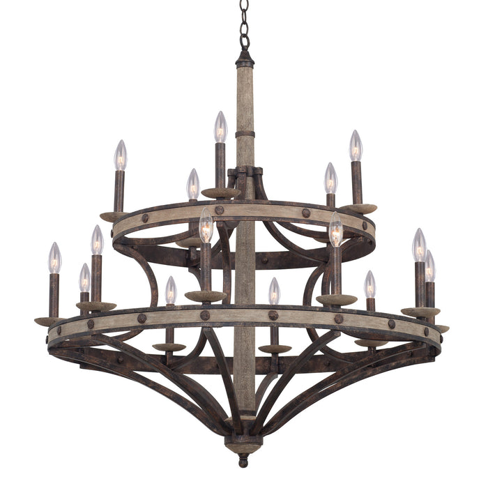 Kalco 7040FG 15 Light Chandelier, Florence Gold