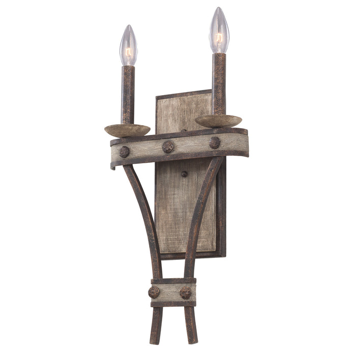 Kalco 7042FG Two Light Wall Bracket, Florence Gold